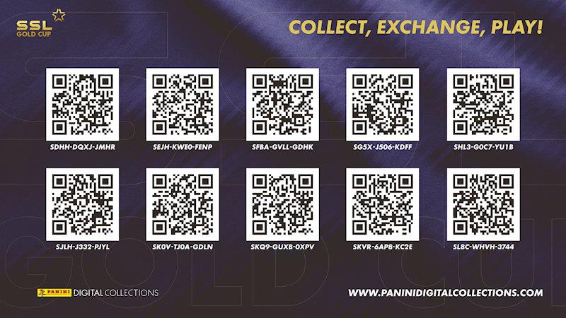 Pannini Digital Collections - one-time use bonus QR codes - photo © SSL Gold Cup
