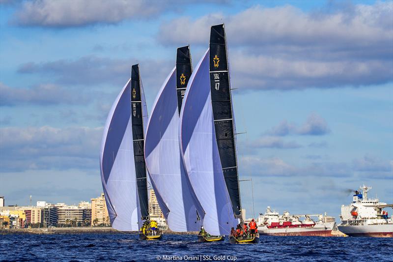 SSL Gold Cup 1/4 Finals Day 3: Fleet 3 downwind - photo © Martina Orsini / SSL Gold Cup