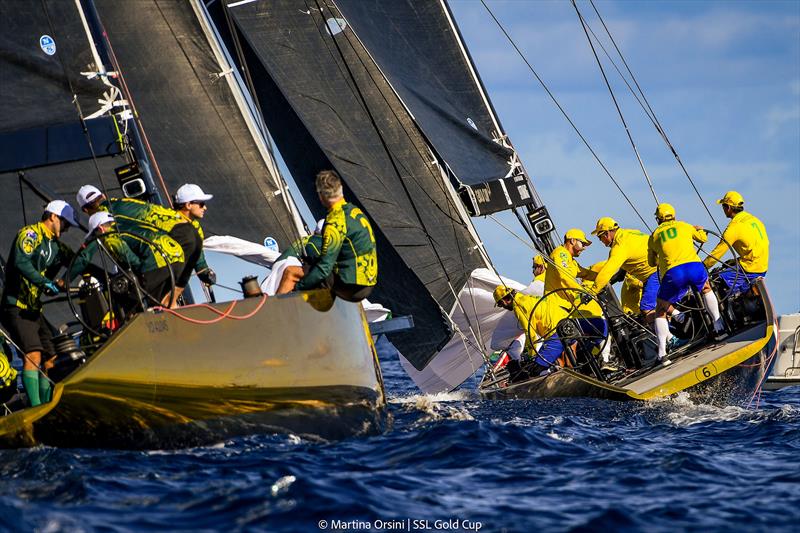 SSL Gold Cup 1/4 Finals Day 3: SSL Team Australia chase SSL Team Brazil photo copyright Martina Orsini / SSL Gold Cup taken at Real Federación Canaria de Vela and featuring the SSL47 class