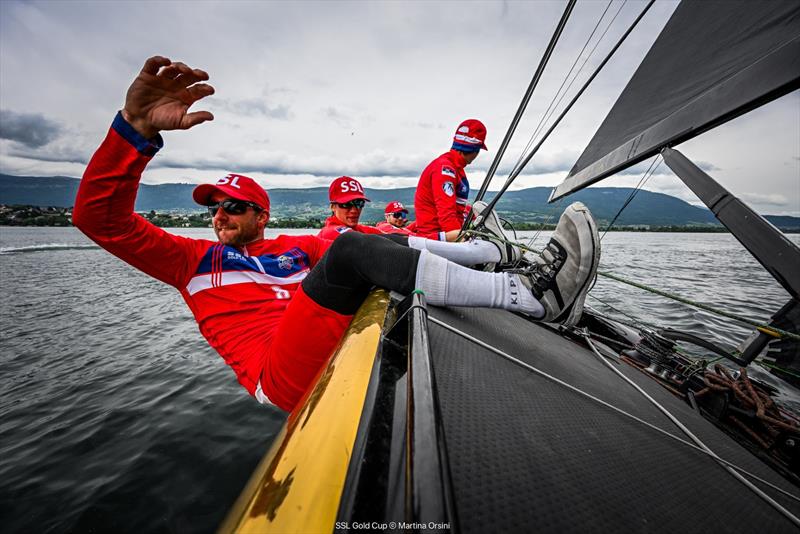 SSL Gold Cup racing on Lake Neuchâtel photo copyright Martina Orsini / SSL Gold Cup taken at  and featuring the SSL47 class