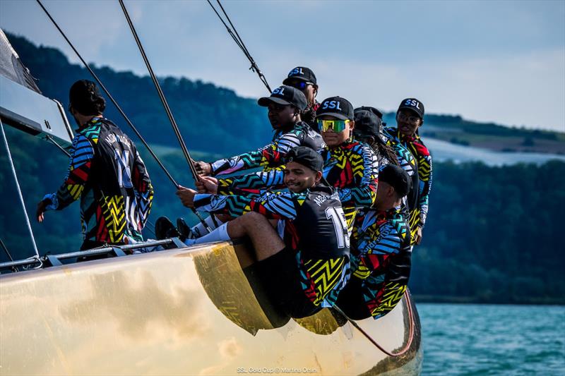 SSL Gold Cup racing on Lake Neuchâtel photo copyright Martina Orsini / SSL Gold Cup taken at  and featuring the SSL47 class