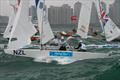Finish of the Medal race for the Star class, Qingdao 2008 © Richard Gladwell