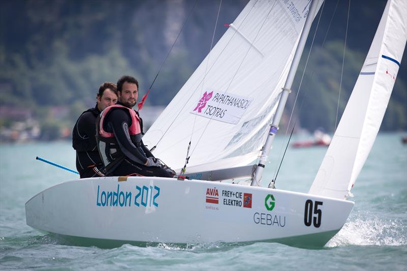 Emilios Papathanasiou & Antonis Tsotras on day 1 of the Star Eastern Hemisphere Championship photo copyright Marc Rouiller / Star Sailors League 2014 taken at  and featuring the Star class