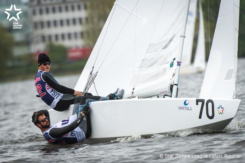 Luke Lawrence & Ian Coleman on day 1 of the SSL City Grand Slam: Hamburg photo copyright Marc Rouiller / SSL taken at Norddeutscher Regatta Verein and featuring the Star class