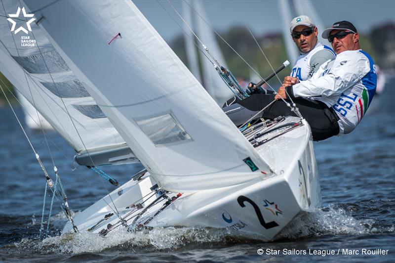 Diego Negri & Sergio Lambertenghi on day 4 of the SSL City Grand Slam: Hamburg photo copyright Marc Rouiller / SSL taken at Norddeutscher Regatta Verein and featuring the Star class