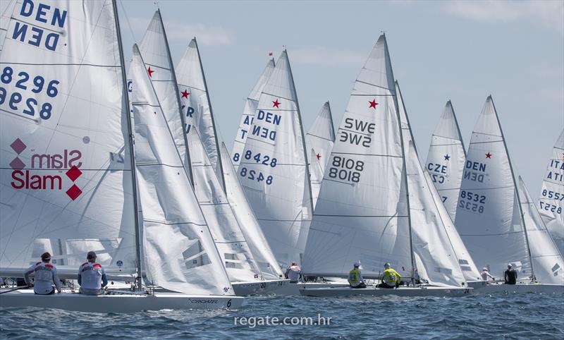 Star European Championship at Split, Croatia day 1 photo copyright Hrvoje Duvancic / www.regate.com.hr taken at Jedrilicarskog Kluba Mornar and featuring the Star class