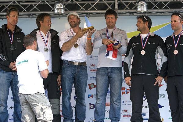 Gold for Iain Percy and Andrew Simpson at the Skandia Sail for Gold Regatta photo copyright Sally Collison / www.sallycollison.com taken at Weymouth & Portland Sailing Academy and featuring the Star class