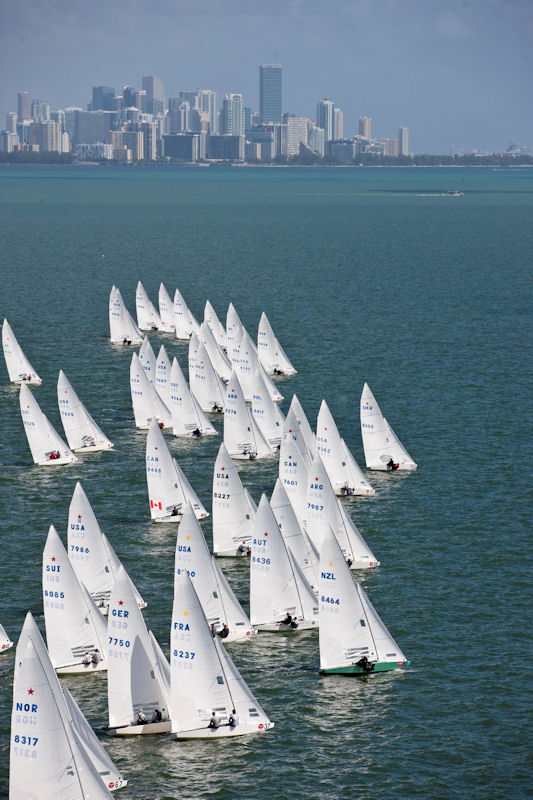 The Star feet on Biscayne Bay during the 2012 Bacardi Cup photo copyright Onne van der Wal taken at Coral Reef Yacht Club and featuring the Star class