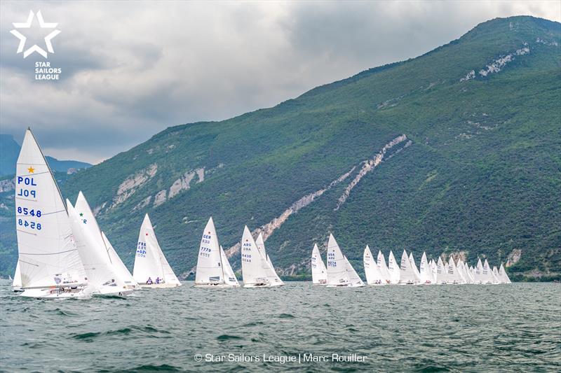Start race 6 - 2019 Star European Championships and Star Sailors League Breeze Grand Slam photo copyright Marc Rouiller taken at Fraglia Vela Riva and featuring the Star class