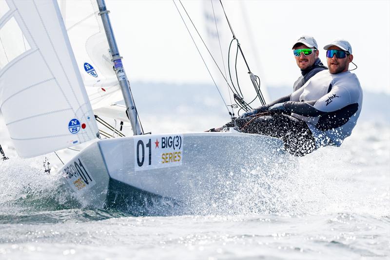 The German Starboat junior crew Max Kohlhoff/Ole Burzinski (NRV) takes the lead in the Stars. With two victories on the day, the junior crew showed their skills photo copyright www.segel-bilder.de taken at Kieler Yacht Club and featuring the Star class