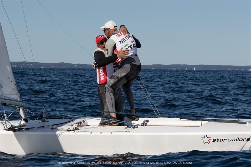 Italy's Diego Negri & Sergio Lambertenghi win the 100th Anniversary Star Class World Championship 2022 photo copyright Matias Capizzano taken at Eastern Yacht Club, Massachusetts and featuring the Star class