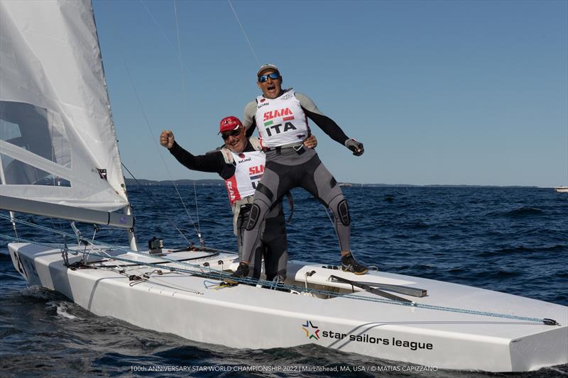 Italy's Diego Negri & Sergio Lambertenghi win the 100th Anniversary Star Class World Championship 2022 photo copyright Matias Capizzano taken at Eastern Yacht Club, Massachusetts and featuring the Star class