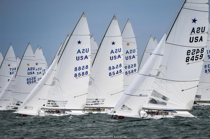 Racing on day 3 of the 97th Bacardi Cup photo copyright Martina Orsini taken at Coral Reef Yacht Club and featuring the Star class