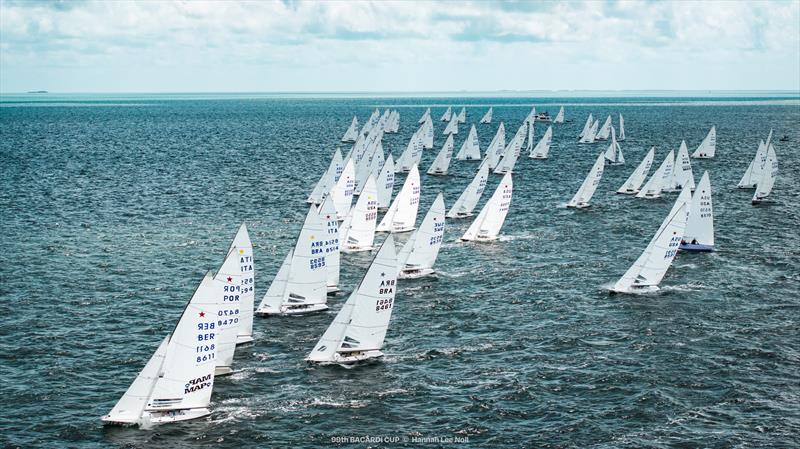 A heavy air Star start on day 1 of the 99th Bacardi Cup - photo © Hannah Lee Noll