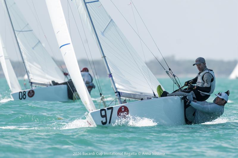 Robert Scheidt & Austin Sperry win consecutive races and won't go down without a fight at the 99th Bacardi Cup photo copyright Anna Suslova taken at Coral Reef Yacht Club and featuring the Star class