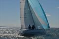 The Storm 18 pressing plenty of cloth on Long Island Sound © Bill Crane