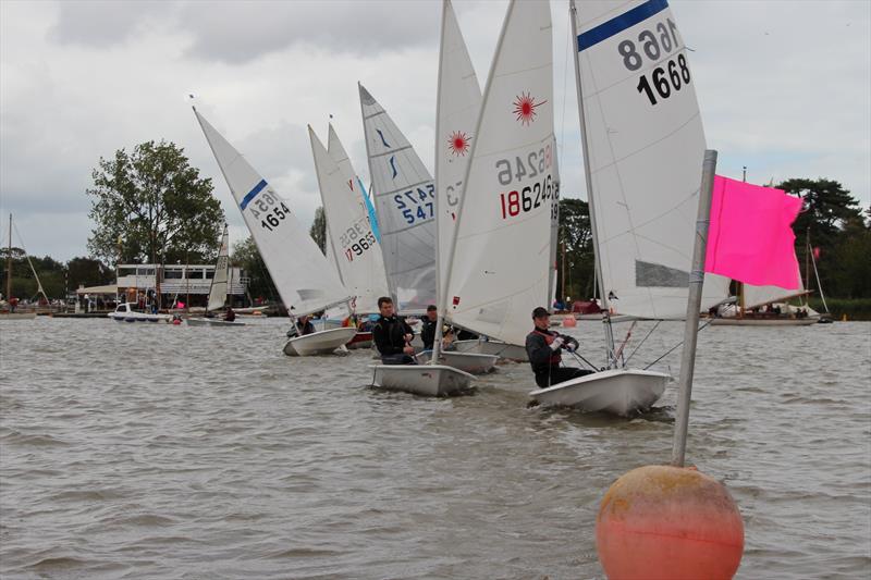 Fast handicap start at Oulton Week photo copyright Karen Langston taken at Waveney & Oulton Broad Yacht Club and featuring the Streaker class