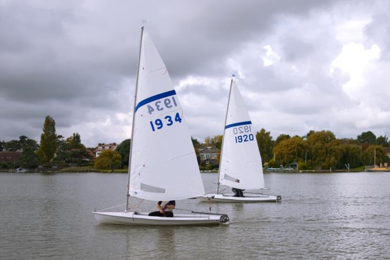 Duncan McDonald (1934) and Mark Langston (1920) during the Oulton Broad Streaker Open photo copyright Doug Horner taken at Waveney & Oulton Broad Yacht Club and featuring the Streaker class