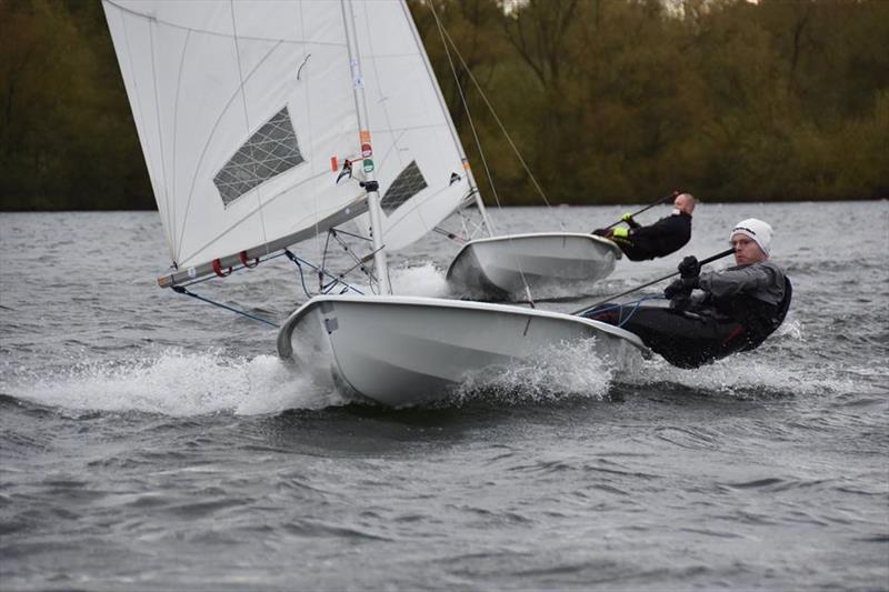 Phil Manning leading Isaac Marsh during the Streaker Northern Championship photo copyright Alasdair McQuire taken at West Riding Sailing Club and featuring the Streaker class