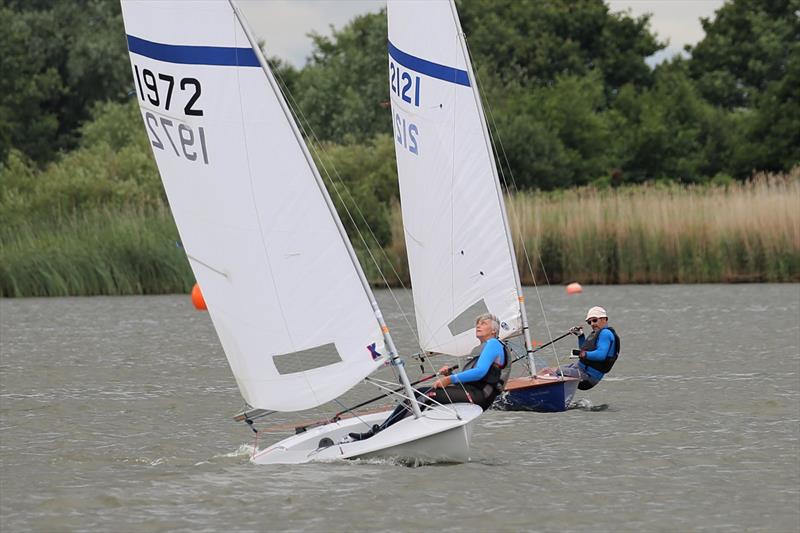 Veronica Falat just ahead of Ian Bradley during the K1 and Streaker Open at Waveney & Oulton Broad - photo © Karen Langston