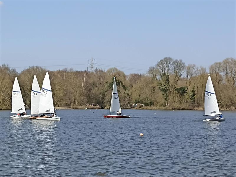 Rounding the leeward mark during race 2 of the Tamworth Streaker Open photo copyright Sue Firth taken at Tamworth Sailing Club and featuring the Streaker class