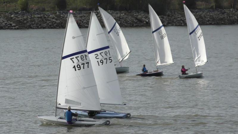 Crossing paths during the Streaker End of Season Championship at Banbury photo copyright Sue Firth taken at Banbury Sailing Club and featuring the Streaker class