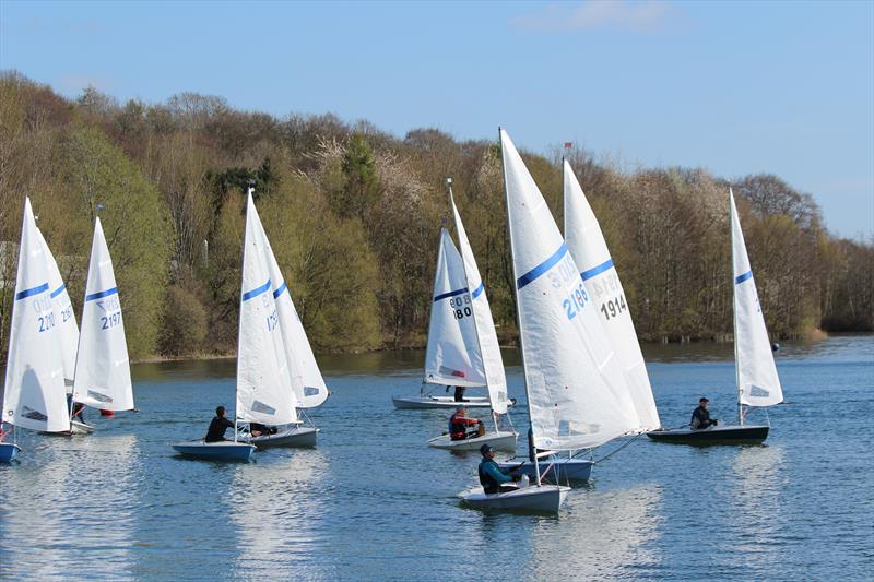 Close action at the windward mark during the Ripon Sailing Club Streaker Open - photo © Graham Lamond