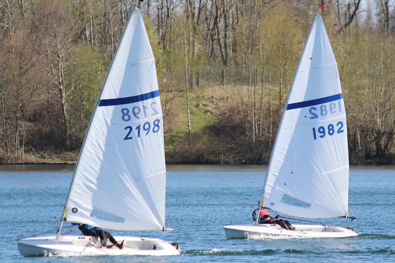 Alan Bishop (2198) and Giles Therkelson-Smith (1982) battle it out in the final race of the Ripon Sailing Club Streaker Open - photo © Graham Lamond
