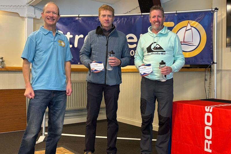 Winners of the Bronze Fleet Simon Cook (centre) and Silver Fleet Tim Harris (right) - Streaker End of Season Championship at Northampton photo copyright Charmaine Ryland taken at Northampton Sailing Club and featuring the Streaker class