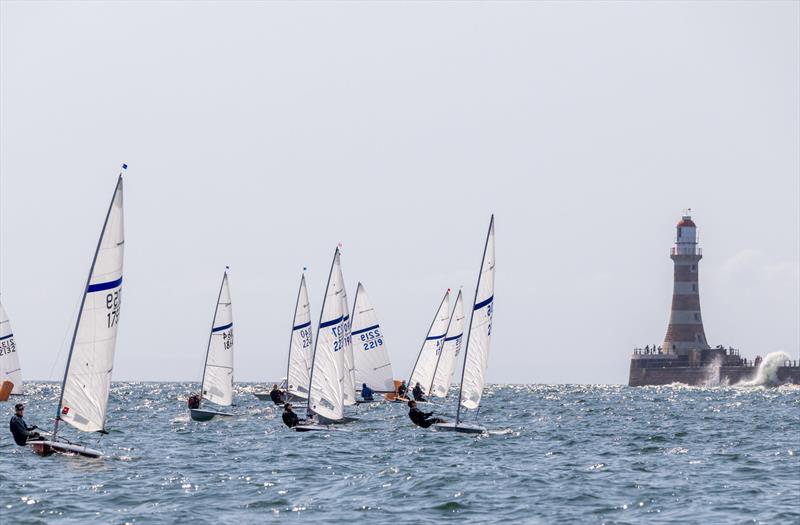 Race 5 upwind at the 2026 Noble Marine Streaker Nationals photo copyright Michael Oliver taken at Sunderland Yacht Club and featuring the Streaker class
