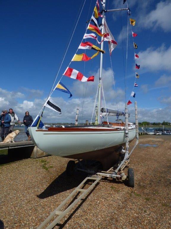 Solent Sunbeam launch V70 Minty photo copyright Solent Sunbeams taken at Itchenor Sailing Club and featuring the Sunbeam class