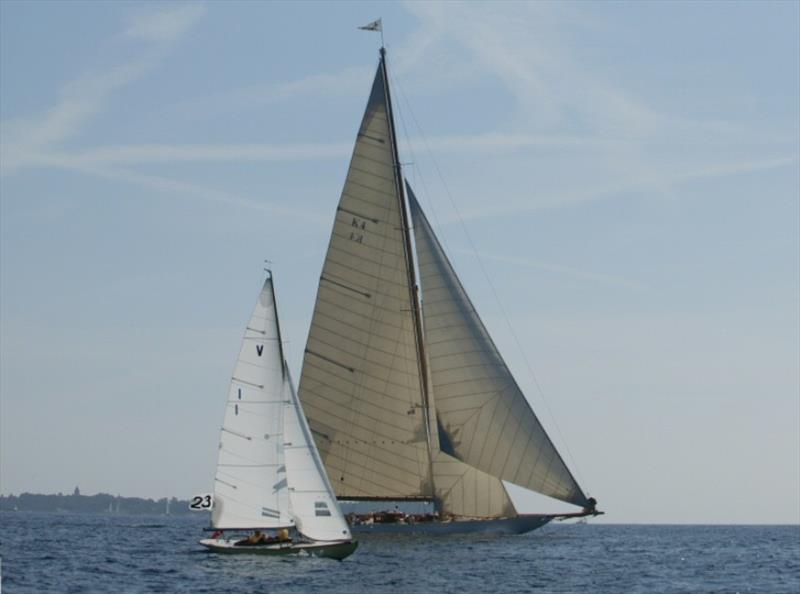 Dainty and Cambria at Cannes photo copyright Sarah Johnson taken at  and featuring the Sunbeam class