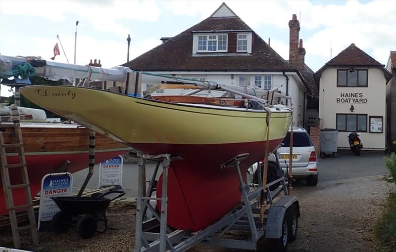 Dainty on trailer leaving Haines photo copyright Sarah Johnson taken at  and featuring the Sunbeam class