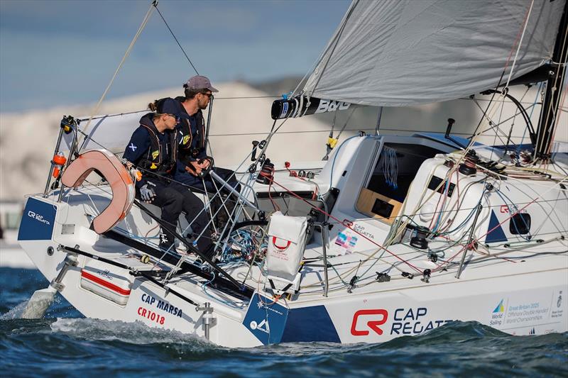 2025 Offshore Double Handed World Championships - Qualifying Race 1 - Cal Finlayson & Maggie Adamson (GBR 1) photo copyright Paul Wyeth / RORC taken at Royal Ocean Racing Club and featuring the Sun Fast 30 class