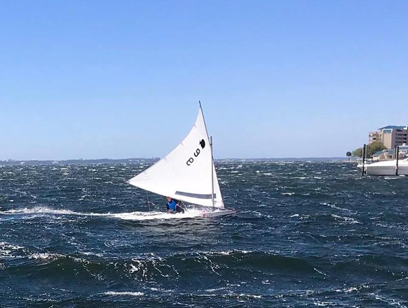David Hernandez leads 2018 USSCA National Championship at Midwinters photo copyright Panama City Regatta taken at St. Andrews Bay Yacht Club and featuring the Sunfish class