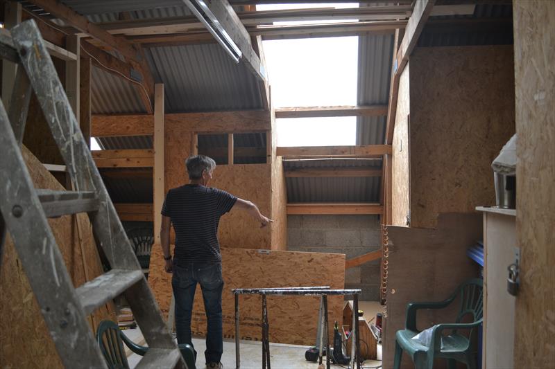 Preparing the walls on Solva Sailing Club's new changing rooms photo copyright Helen Hughes taken at Solva Sailing Club and featuring the  class