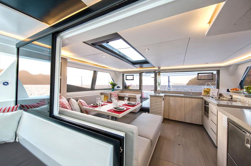 Sunsail 454 catamaran: The Salon photo copyright Sunsail taken at  and featuring the  class