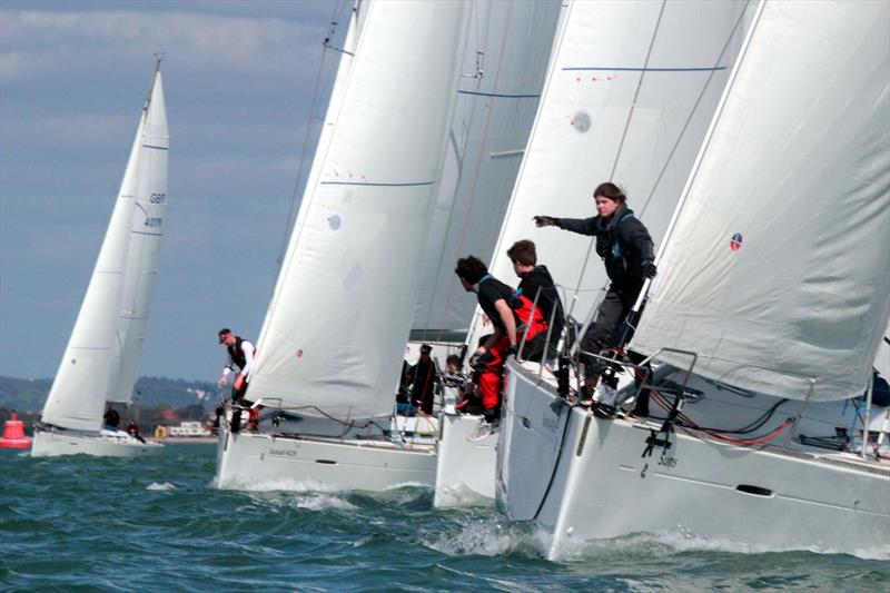 Durham's Commodore, Rebecca Eno, points the way on day 1 of the BUCS Yachting Championships 2017 - photo © Holly Overton