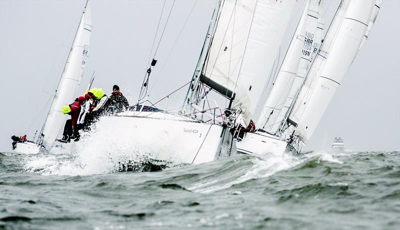 Swansea Green during the BUCS / BUSA Yachting Championships 2018 photo copyright Harry Bowerman Photography / harrybowerman.shootproof.com taken at Portsmouth Harbour Yacht Club and featuring the Sunsail F40 class