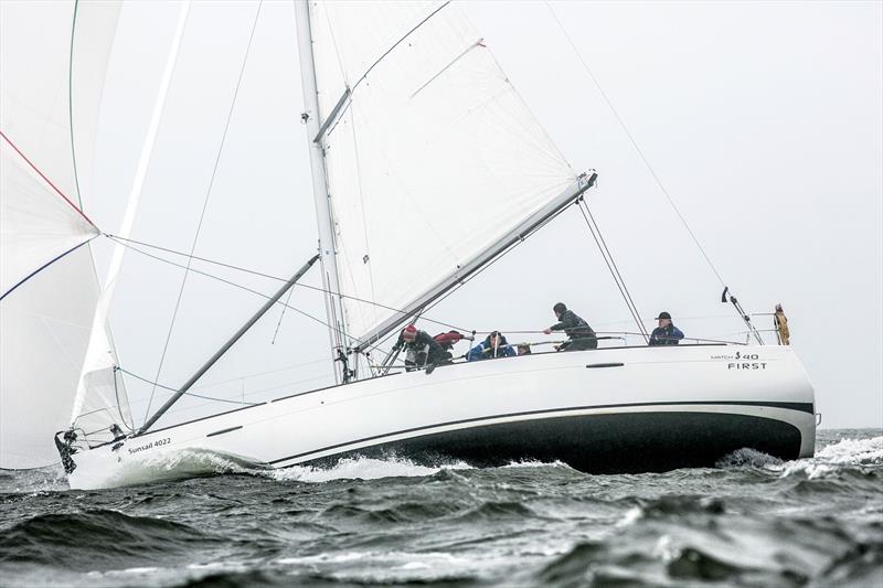 Edinburgh Pink during the BUCS / BUSA Yachting Championships 2018 photo copyright Harry Bowerman Photography / harrybowerman.shootproof.com taken at Portsmouth Harbour Yacht Club and featuring the Sunsail F40 class