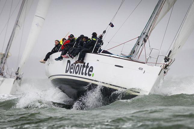 Sunsail F40 Deloitte on day 5 of Cowes Week 2019 photo copyright Paul Wyeth / CWL taken at Cowes Combined Clubs and featuring the Sunsail F40 class