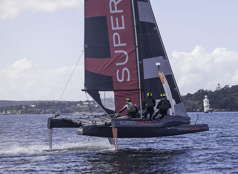 The SuperFoiler on Sydney Harbour photo copyright John Curnow taken at  and featuring the Superfoiler class