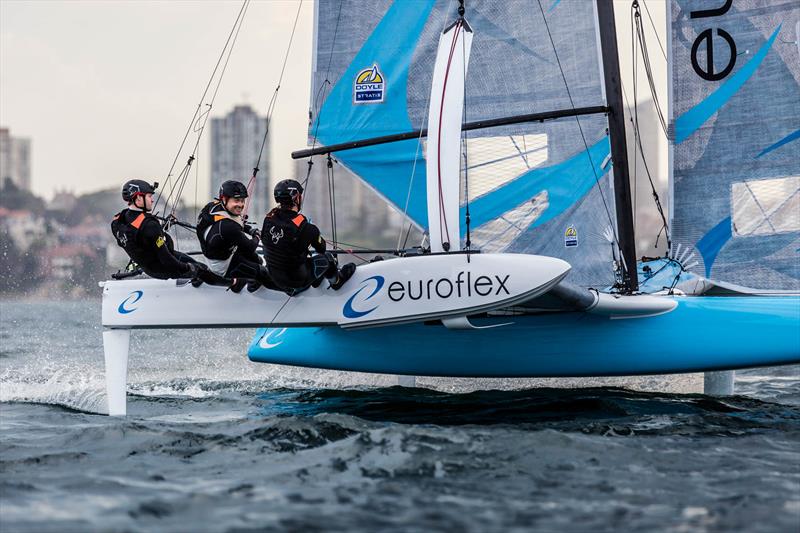 Nathan, Glenn and Iain on the Euroflex SuperFoiler photo copyright Beau Outteridge taken at  and featuring the Superfoiler class