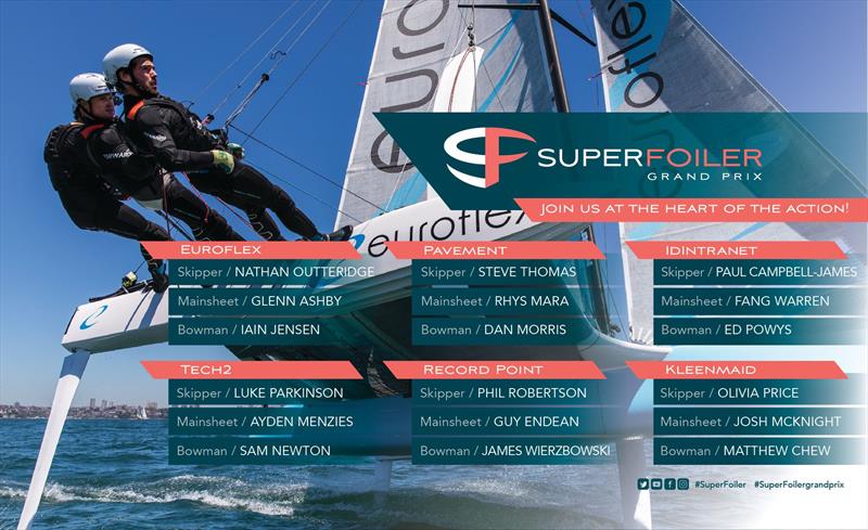 Crew List and entries - SuperFoiler Grand Prix Adelaide photo copyright Andrea Francolini / SuperFoilers taken at  and featuring the Superfoiler class