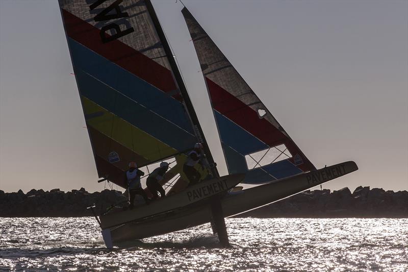 Prepare for launch photo copyright Andrea Francolini taken at  and featuring the Superfoiler class