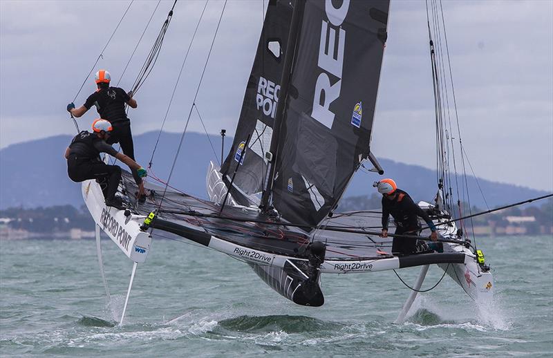 Record Point takes flight - 2018 SuperFoiler Grand Prix photo copyright Crosbie Lorimer taken at Royal Geelong Yacht Club and featuring the Superfoiler class