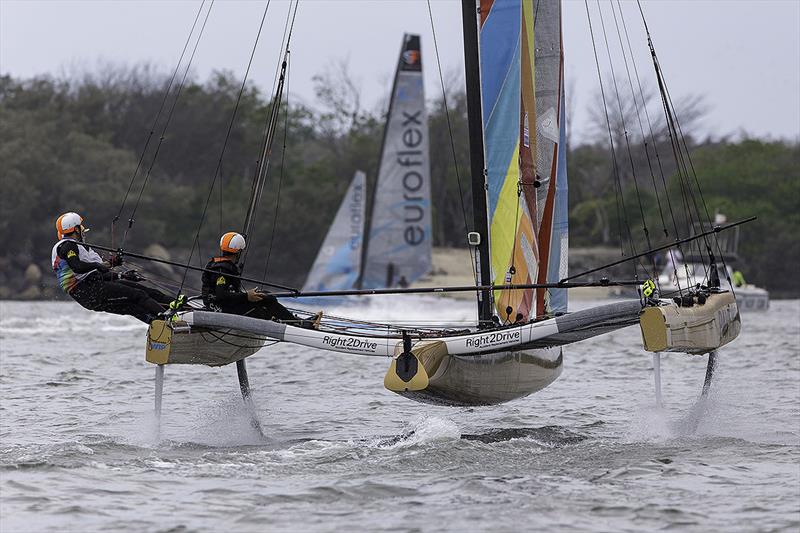 The SuperFoiler, Pavement, racing on the Gold Coast photo copyright Andrea Francolini taken at Geographe Bay Yacht Club and featuring the Superfoiler class