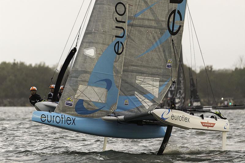 Jensen competing with teammates Nathan Outteridge and Glenn Ashby on the Gold Coast - photo © Andrea Francolini