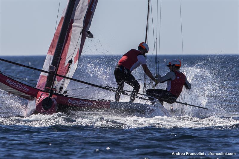 iDintranet managed to make a splash in the light conditions photo copyright Andrea Francolini taken at Geographe Bay Yacht Club and featuring the Superfoiler class