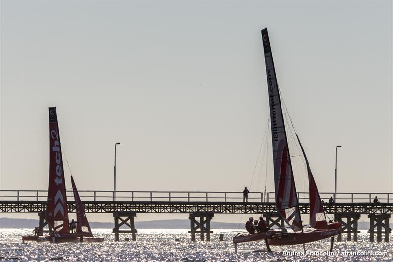 iDintranet on foils and tech2 closer to the pier - photo © Andrea Francolini